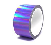 Finest-Folia Bandes décoratives autocollantes pour loisirs créatifs, meubles, voiture, moto, modélisme, 10 m, Hologramme violet, 30 mm de large