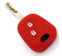 Finest-Folia - Coque de e voiture à 2 boutons - En silicone - Rouge