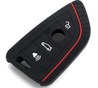 Finest-Folia Coque de Protection en Silicone pour e Voiture 4 Boutons .Schwarz Rot