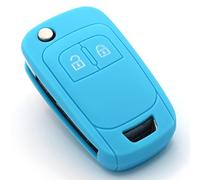 Finest-Folia - Coque en silicone OE pour e voiture à 2 boutons bleu clair