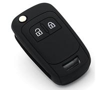 Finest-Folia - Coque en silicone OE pour e voiture à 2 boutons Noir