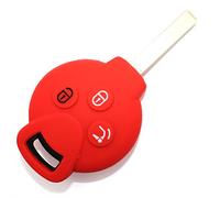 Finest-Folia - Coque en silicone pour e voiture à 3 boutons - Rouge