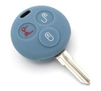 Finest-Folia - Coque en silicone SD pour e voiture à 3 boutons Gris cendre