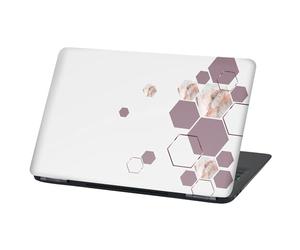 Finest Folia Couverture de Film Adhésif Abstrait pour Ordinateur Portable - Protection en Vinyle Autocollant (LP92 Marble Rose, 17