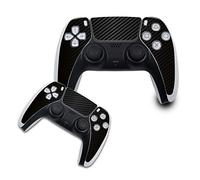 Finest Folia, Design Cover R140, film de protection autocollant en vinyle, anti-rayures, compatible avec PS5, pour boîtier de manette de console de jeux (jeu de manette, n° 8, noir carbone)