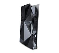 Finest Folia, Design Cover RX040, film de protection autocollant en vinyle, anti-rayures, compatible avec PS5, pour boîtier de console de jeux (édition disque, n° 3, polygone noir)