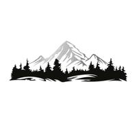 Finest Folia Ensemble d'autocollants Montagnes avec Forêt 112,7x39,5cm Autocollant Panorama de Montagne pour Voiture, Caravane, Bus, Camping-car, autocollant auto-adhésif, résistant aux intempéries
