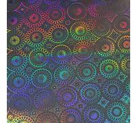 Finest Folia Feuilles de bricolage Din A4 autocollantes - Feuilles d'artiste - Feuilles pour traceur - Hologramme - Paillettes - Film à découper DIY (Mandala (No.078), lot de 10 feuilles Din A4)