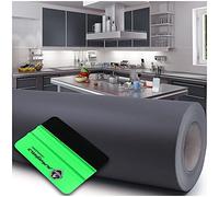 Finest Folia Film adhésif brillant ou mat pour meubles, cuisines ou de salle de bains (073 gris foncé, mat) 10 m x 63 cm