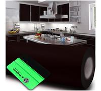 Finest Folia Film adhésif brillant ou mat pour meubles de cuisine ou salle de bains (070 noir, mat) 10 m x 63 cm