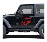 Finest Folia Film autocollant de sanglier Décoration pour accessoires de voiture Motif tête de sanglier Chasse au sanglier Chasseur Forêt Autocollant de voiture de chasse (rouge carmin, grand KX042)