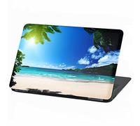 Finest Folia Film autocollant en vinyle pour ordinateur portable - Plage de vacances paradisiaque - 17" - LP82 - Plage ensoleillée