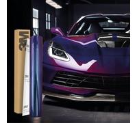 Finest Folia Film d’habillage pour voiture 3M 2080 30x152cm Autocollant pour voiture, moto, bateau 3D Protection de peinture avec canaux d’air pour habillage (HGP278 Haute brillance Flip Deep Space)