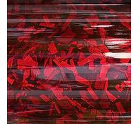 Finest Folia Film de Carbone 3D Autocollant pour Voiture - Décoratif Sans Bulles, Protection pour Véhicule (Rouge Brillant, Carbone Forgé, 0,5 m x 1,52 m)