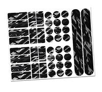 Finest Folia Film de Protection Autocollant pour Cadre de vélo 34 pièces pour BMX MTB Vélo de Course Auto-adhésif imperméable R159 R160 (18 Future Argent métallisé)