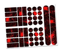 Finest Folia Film de Protection Autocollant pour Cadre de vélo 34 pièces pour BMX MTB Vélo de Course Auto-adhésif imperméable R159 R160 (02 Racing Rouge néon)