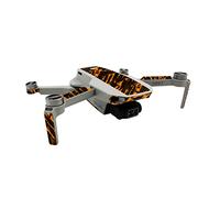 Finest Folia Film de protection compatible avec drone DJI Mini 2 et manette - Ensemble d'autocollants parfaitement étanches - Autocollant design (collage partiel, R192-07 Future orange fluo)