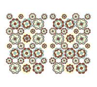 Finest Folia Flower Power R063 Lot de 56 autocollants hippie, motif floral, décoration auto-adhésive pour voiture, vélo, bus, mur, meubles, style rétro des années 70, culte, marron, beige et brillant
