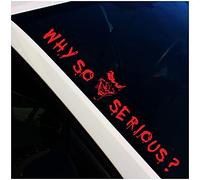 Finest Folia FS56 Autocollant pour pare-brise Motif Why so Serious Joker Rouge carmin Blanc