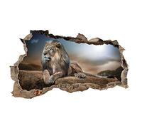 Finest Folia Graz Design Sticker mural 3D Motif animaux sauvages 60 x 100 cm, multicolore