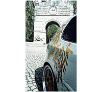 Finest-Folia KX029 Autocollant de tuning Grande inscription « Ha ha ha » Joker Batman (doré métallique 091)