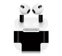 Finest Folia Lot d'autocollants compatibles avec Apple AirPod 3 sans Fil Bluetooth et boîtier de Chargement en Vinyle pour écouteurs et boîtier de Chargement R189 (3ème génération, 21 Noir Mat)