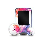 Finest Folia Lot de 10 autocollants compatibles avec Abbott Freestyle Libre 2 + 3 autocollants design pour glycémie Film design pour enfants Autocollant anti-rayures imperméable R229 (10 couleurs