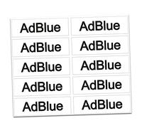 Finest Folia Lot de 10 autocollants pour le marquage du carburant et du bouchon de réservoir de voiture - Indication des combustibles AdBlue - Mélange d'essence, diesel, eau - Super (R022-03 Ad Blue)