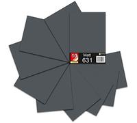 Finest Folia Lot de 10 feuilles DIN A4-30 x 21 cm - 621/631 - Film vinyle pour traceur (073 gris foncé, 631 mat)