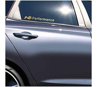 Finest Folia Lot de 2 autocollants avec logo N Performance pour voiture Décoration Accessoire de tuning latéral K091 (or métallisé, N Performance Full)