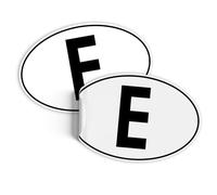 Finest Folia Lot de 2 autocollants de plaque d'immatriculation selon la norme DIN 17,5 x 11,5 cm pour voiture, camion, camping-car, résistant aux intempéries, autocollant R226 (41 Espagne,