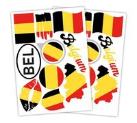 Finest Folia Lot de 2 Autocollants Pays DIN A4, Belgique