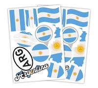Finest Folia Lot de 2 autocollants pour pays, DIN A4, autoadhésifs, résistants aux intempéries, pour voiture, moto, R217 (05 Argentine)
