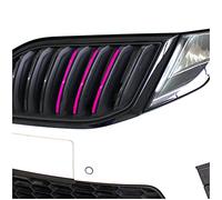 Finest Folia Lot de 30 autocollants pour calandre avant, pour grille de radiateur - Bandes décoratives autocollantes - Accessoires de voiture (K005 rose fluo)