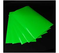 Finest Folia Lot de 5 feuilles de film de bricolage, au format Din A4, autocollant, pour artiste, traçage, vert fluo