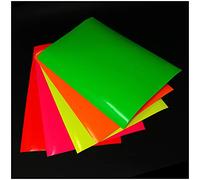 Finest Folia Lot de 5 feuilles de film de bricolage, au format Din A4, autocollant, pour artiste, traçage, kit complet, fluo
