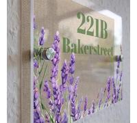 Finest Folia Plaque de maison personnalisée - plaque en acrylique avec numéro, nom de rue, impression individuelle, résistante aux intempéries, entretoises incluses RV008