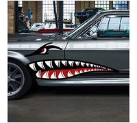 Finest Folia RX009 Kit d'autocollants, motif de yeux et dents de requin, pour véhicules, voiture, camion, camping-car, autobus, garde-boue, (V2, 114 x 35 cm)