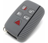 Finest Folia Silicone 5 Button Car Key Case Cover Protector Cover Ash Grey Black