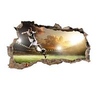 Finest Folia Sticker mural 3D Motif ballon de football 60 x 100 cm, multicolore