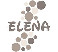 Finest Folia Sticker Mural Personnalisé avec Prénom pour Chambre d'Enfant et Bébé Kit d'Autocollants Muraux Fille Garçon Décoration Salle de Jeux Décoration murale (02 Cercles)
