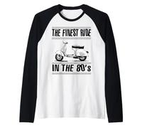 Finest Ride in The 80s Ska Reggae Mod Scooter Bicolore Manche Raglan