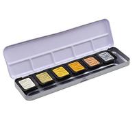 Finetec Boîte de Peinture métallique, 6 Couleurs Opaques nacrées de qualité supérieure « Antique Tones, 1 Unité (Lot de 1)