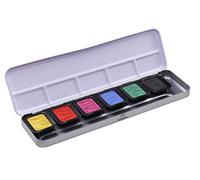 Finetec Boîte de peinture métallique F7002-6 couleurs opaques - 23 x 6,5 x 1,7 cm