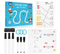 Finetoknow Cahier Magique Ecriture Cahier Reutilisable Enfant Caligraphie Ecriture Kit Debutant Enfants Lignes et Formes Contrôle graphisme Maternelle Cahier d Ecriture Maternelle 64 Pages 28.5*21CM