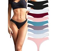 FINETOO String Coton Femme Tanga Sexy Chic Culotte Confortable Tanga Menstruelle Lingerie Erothique Lot de 10 S-XL