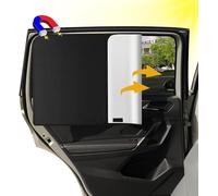 FINEVERNEK 2 Pièces Voiture de Protection Solaire, Rideaux Pare Soleil avec Aimants pour Fenêtre Arrière de Voiture, Bloquer Les Rayons UV et la Chaleur, pour Enfants Adultes et Animal Domestique