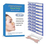 FINEVERNEK Bandelettes Nasales, 60 Patchs Nasaux Anti Ronflement, Dilatateur Nasal Bandes Nasales Patch Nez pour une Meilleure Respiration, Écarteur Nasal, Sport, Taille L (66mm*19mm)