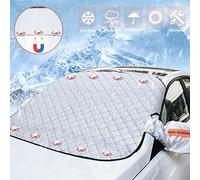 FINEVERNEK Couverture Pare-Brise Voiture, Protection Pare Brise Hiver, Bâche Pare Brise Protection 9 Magnétique Couverture Repliable Universelle Protège Contre Neige Givre pour Voitures et SUV