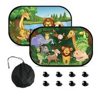 FINEVERNEK Pare-Soleil Voiture Bébé, 2 Pièces Pare-Soleil Auto avec Ventouse pour Enfants et Animaux,Auto Adhésifs,Pare-Soleil Vitres pour Fenêtre Latérale de Voiture Protection UV,50X30cm